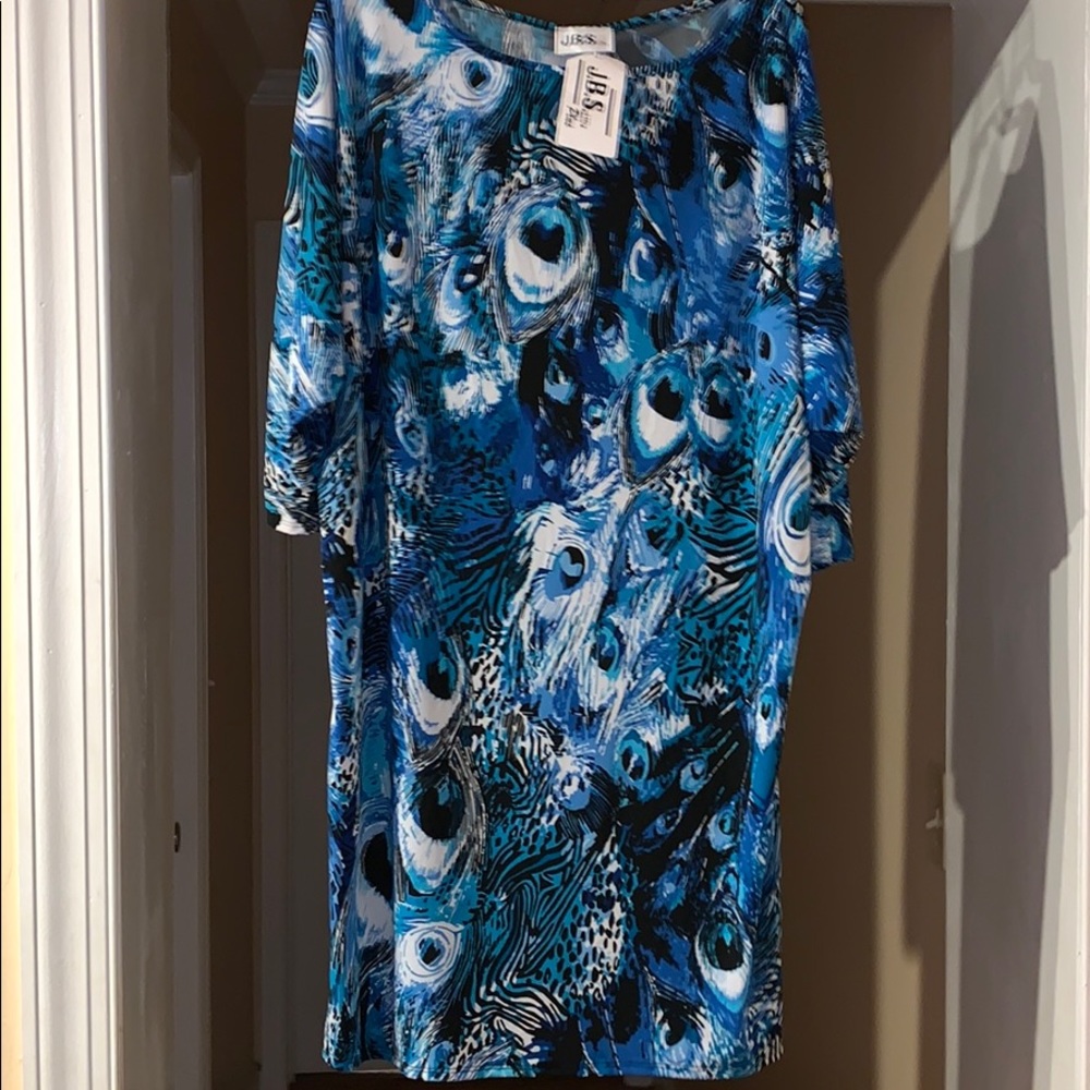 Ladies JBS Ltd dress..peacock multi..16W..NWT